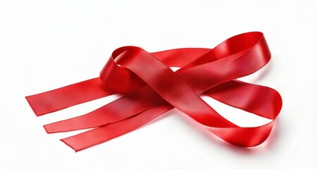 Wall Mural -  Red ribbon, symbol of awareness and support