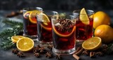 Fototapeta Uliczki -  Savor the festive spirit with a warm holiday cocktail