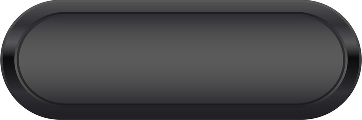 Black button for mobile, web, or video games. GUI elements.