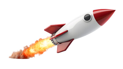 Rocket isolated on transparent background