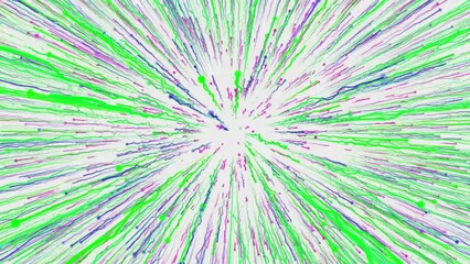 Wall Mural - slowly flying through space and entering hyperspace. motion. colorful speed of light on a white back