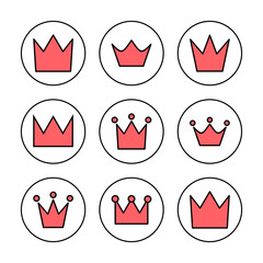 Wall Mural - Crown icon vector illustration. crown sign and symbol