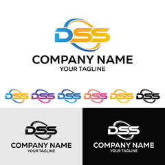 3 Letter DSS Initial Logo Template Vector Illustration Design 
