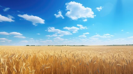 Wall Mural - field on a background of the blue sky