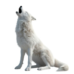 white wolf isolated on white