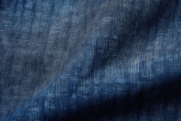 Wall Mural - Detailed shot of blue denim fabric, suitable for fashion or textile industry