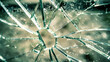 Shattered glass with intricate cracks.