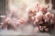Maternity backdrop, wedding backdrop, photography background with delicate pink flowers.