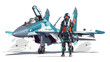 Russian jet fighter military pilot.