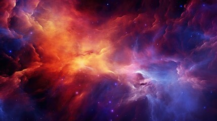 Space background with realistic nebula and shining stars. Colorful space with stardust and Milky Way. Magic color galaxy. Endless universe and starry night. banner. background