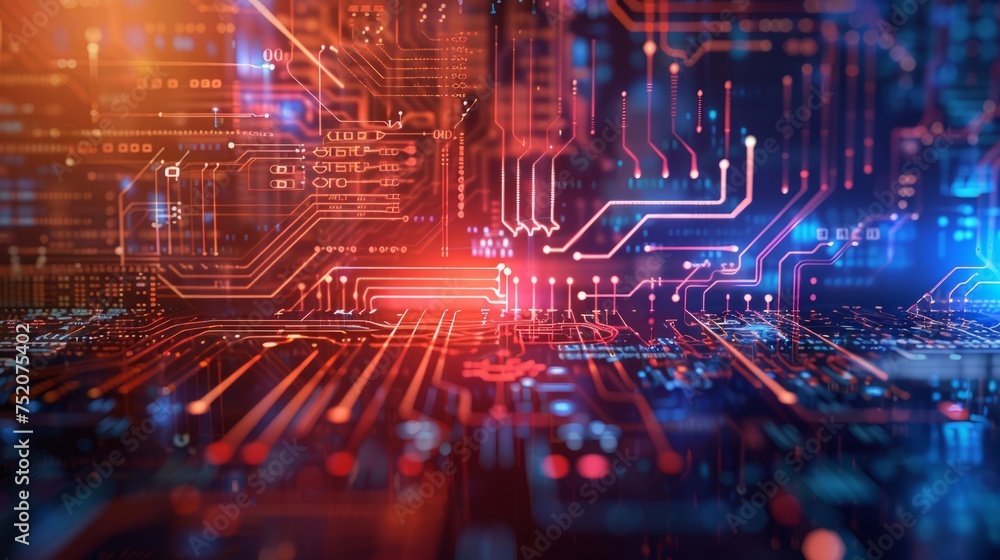 Futuristic abstract tech background with vibrant colors and dynamic ...