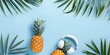 Tropical Vibe with Pineapples and Music