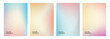 © FineVector - Set of blurred backgrounds. Color gradients. Defocused color templates for creative graphic design. Vector illustration.