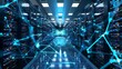 © touseef - Vibrant high-speed light trails: abstract connectivity in data center servers - 3d render