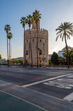 Fototapeta Miasto - The Torre del Oro (The Gold Tower), Seville, Spain.	