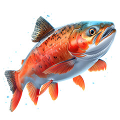 Wall Mural - Salmon Fish Clipart