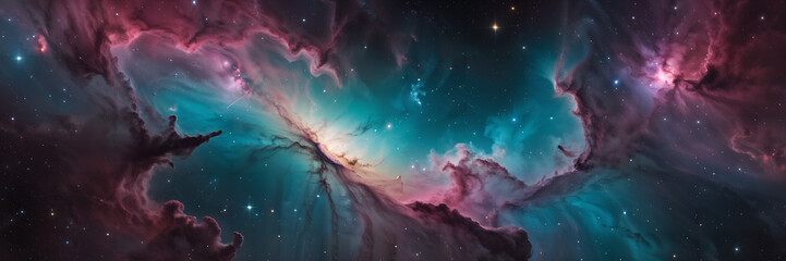 Wall Mural - starry universe, space galaxy nebula, stars and stardust