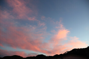 Canvas Print - coucher de soleil sur les collines