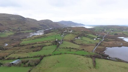 Wall Mural - Aerial view of Kennaughty by Ardara in County Donegal - Ireland