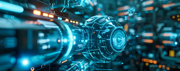 Generic advanced technology device. Futuristic technology concept.