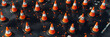 © john - traffic cones and roadwork signs organized on a black transparent background,