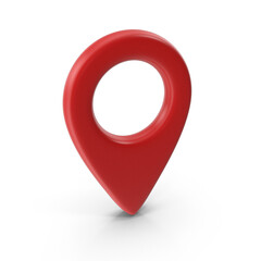 map pointer pin isolated on white background