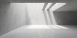 Fototapeta Przestrzenne - Abstract empty concrete interior. Minimalistic dark room design template