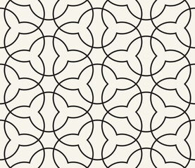 Wall Mural - Vector seamless pattern. Repeating geometric elements. Stylish monochrome background design.
