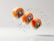 sushi on light background, ai
