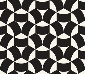Wall Mural - Vector seamless pattern. Repeating geometric elements. Stylish monochrome background design.