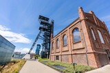 Fototapeta  - View of tower shaft Warszawa II and Silesian museum, Poland