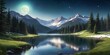 Moonlit Mountain Lake Serenity”