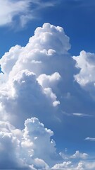 Wall Mural - White clouds isolate on black background. 3d illustration design