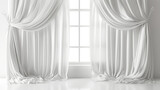 Fototapeta  - curtains on white background