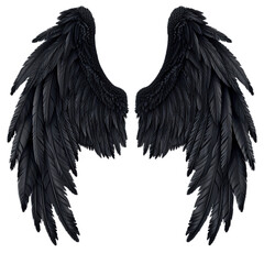 Wall Mural - angel wings black and white