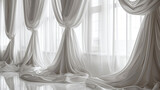 Fototapeta  - curtains on white background