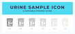 Urine sample icon illustration vector with editable stroke.