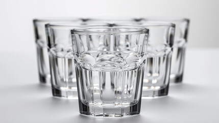 glass on white background