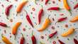 hot pepper on white background