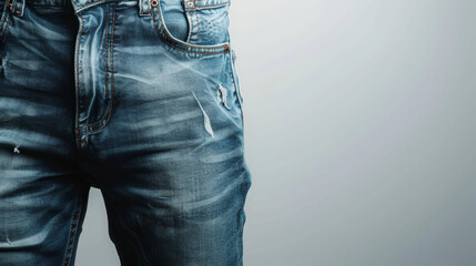 Wall Mural - jeans on white background