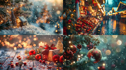 Wall Mural - abstract christmas background