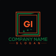 Letter GI logo design template vector for corporate business