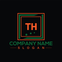 TH letter logo design vector template for corporate business