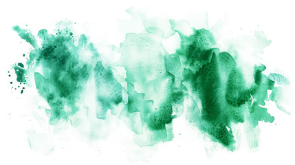 Wall Mural - A green splash of paint isolated on a transparent background Isolated on transparent background, PNG