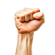 © Yana - A fist is raised in the air, with the thumb and index finger pointing upwards Isolated on transparent background, PNG
