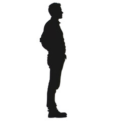 Wall Mural - A man is standing in front of a white background Isolated on transparent background, PNG