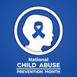 © juandy - National Child Abuse Prevention Month. Small child. Great for Cards, banners, posters, social media and more.