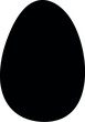 Flat style egg icon shape. Easter design logo symbol silhouette. Vector illustration image. Isolated on white background.
