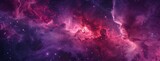 Fototapeta Konie - Stellar Nebula with Intense Purple and Red Tones.