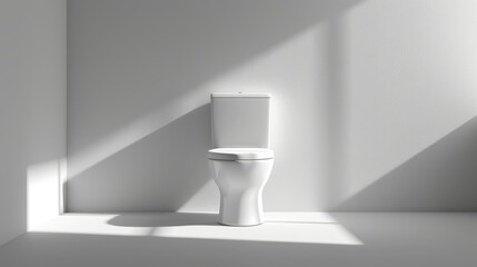 Wall Mural - toilet on white background